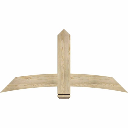 Ekena Millwork Bellingham Rough Sawn Timber Gable Bracket, Douglas Fir, 60"W x 30"H x 2"D x 6"F, 12/12 Pitch GBW060X30X0206BEL00RDF